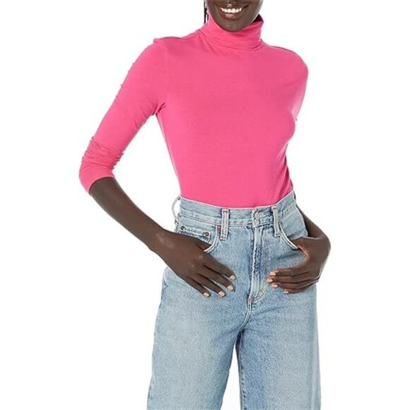 Essentials Women's Slim-Fit Lightweight Long-Sleeve Turtleneck Sweater - Picture 8 of 8